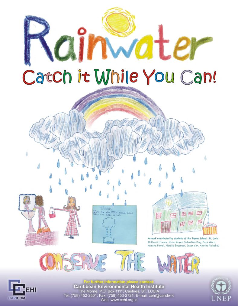 Rain Water Harvesting Poster For Kids